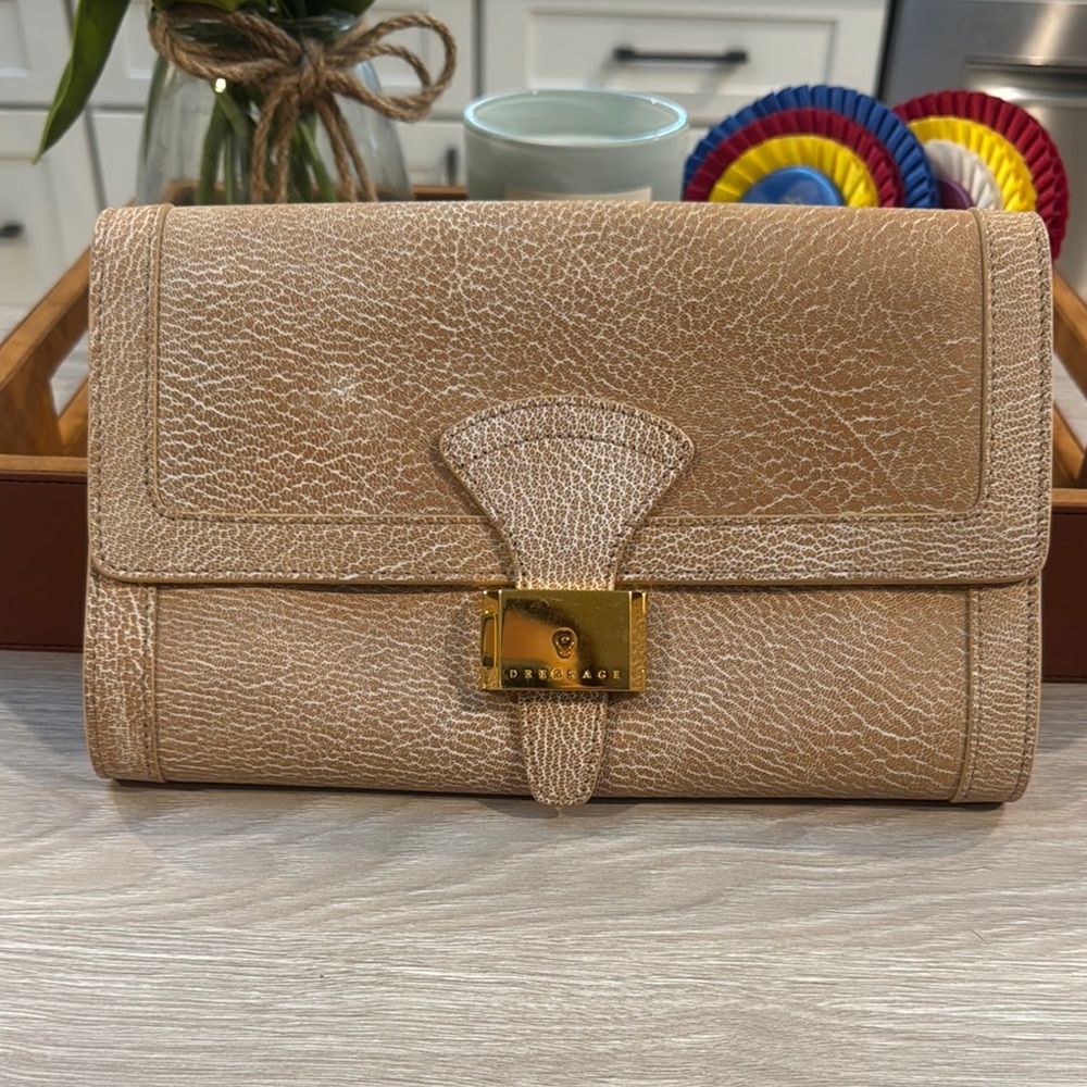 Dressage Collection Marbled Goatskin Clutch